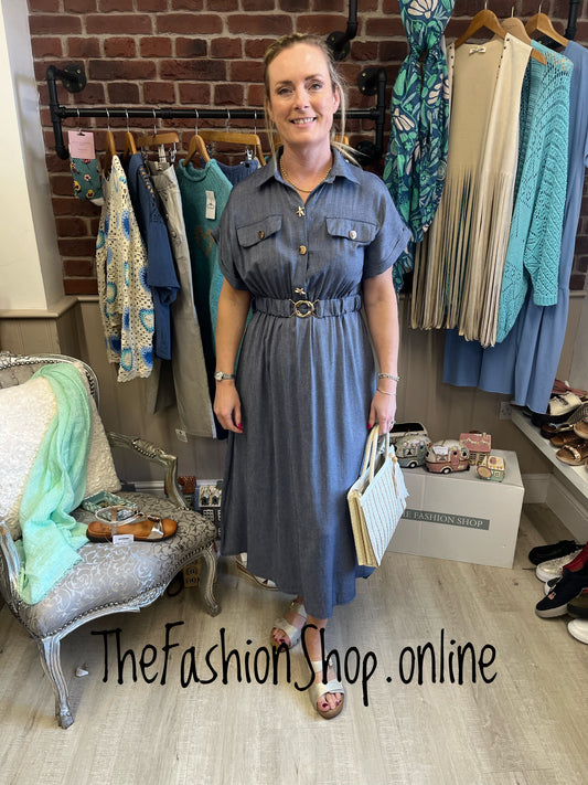 Lilian denim blue starfish dress 8-12