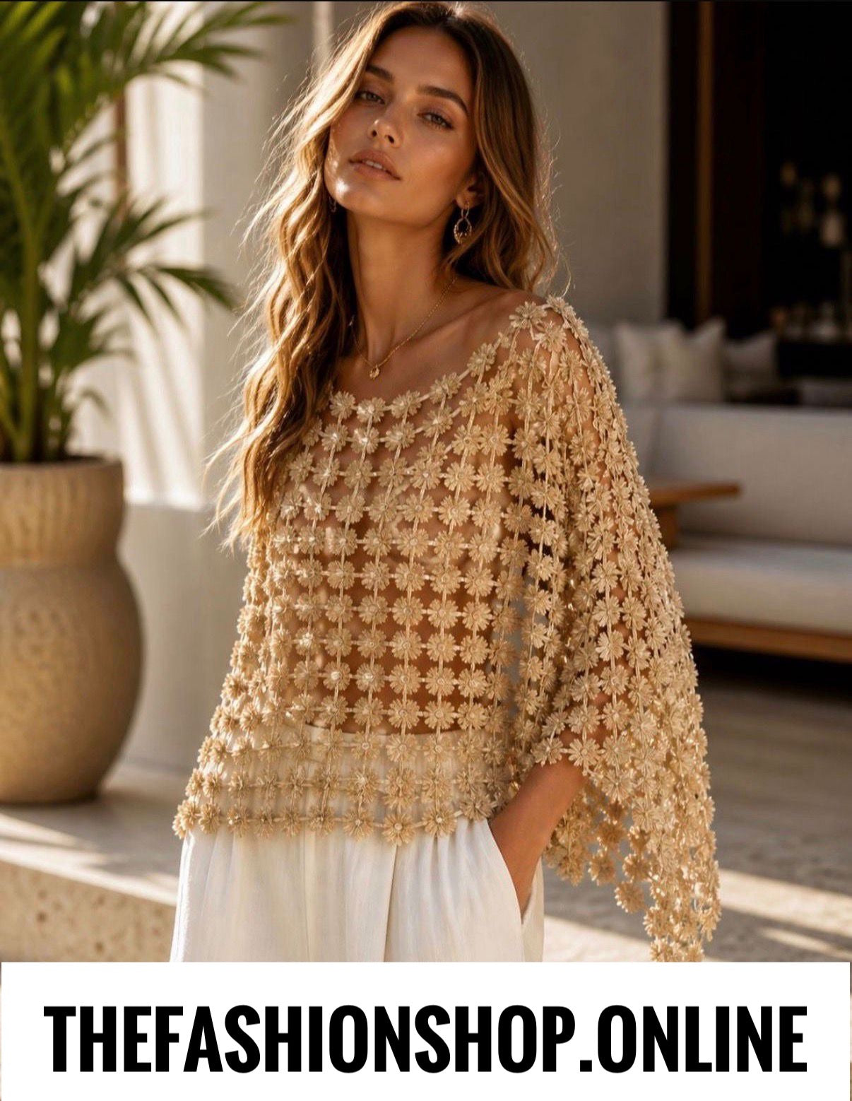 Aurora gold daisy layering top 10-18