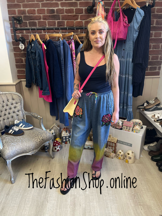 Fly Out dip dye sequin jeans 10-16