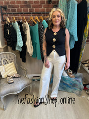 Mckenzie black seashell knitted top 8-12