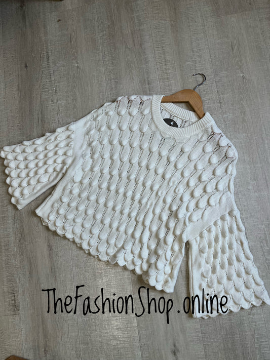 Eloise cream petal jumper 8-16
