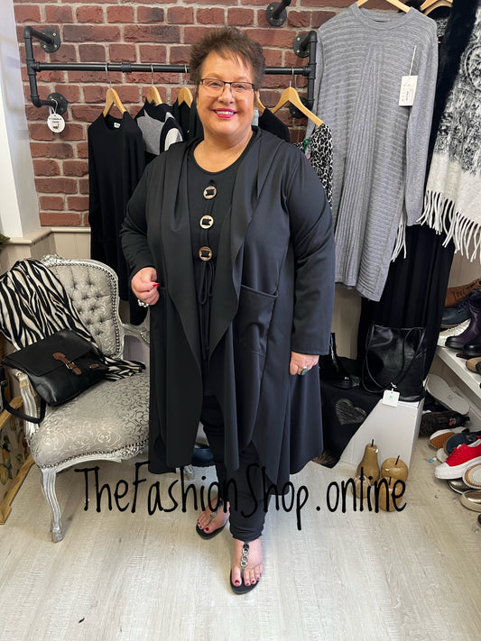 Carmelina Black Hooded Jacket 16-24