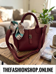 Zara wine faux leather grab bag