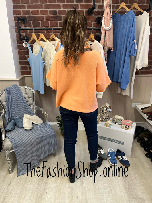 Maya peach soft knitted top 12-18