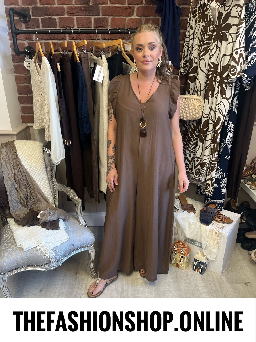 Fly Out brown jumpsuit 10-16