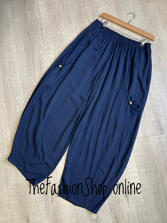 Dana navy relaxed trousers 12-20