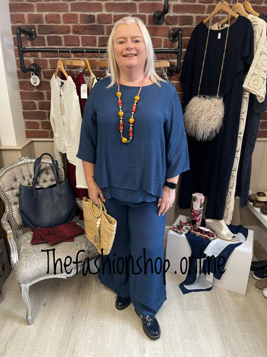 Yasmin navy floaty co-ord 14-20