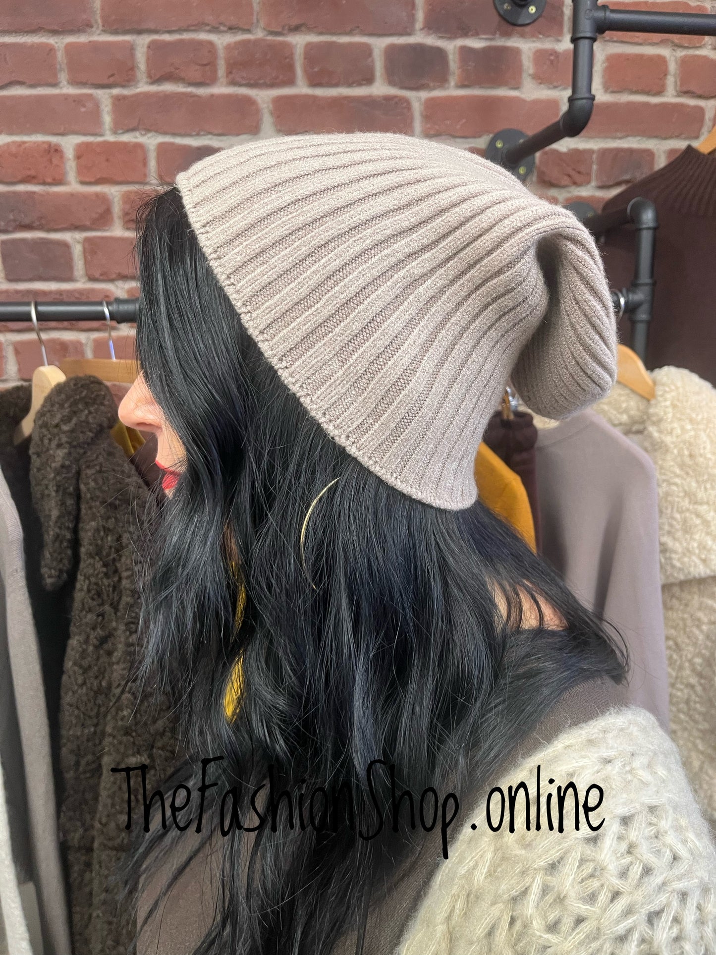 Milan Mocha Ribbed Hat
