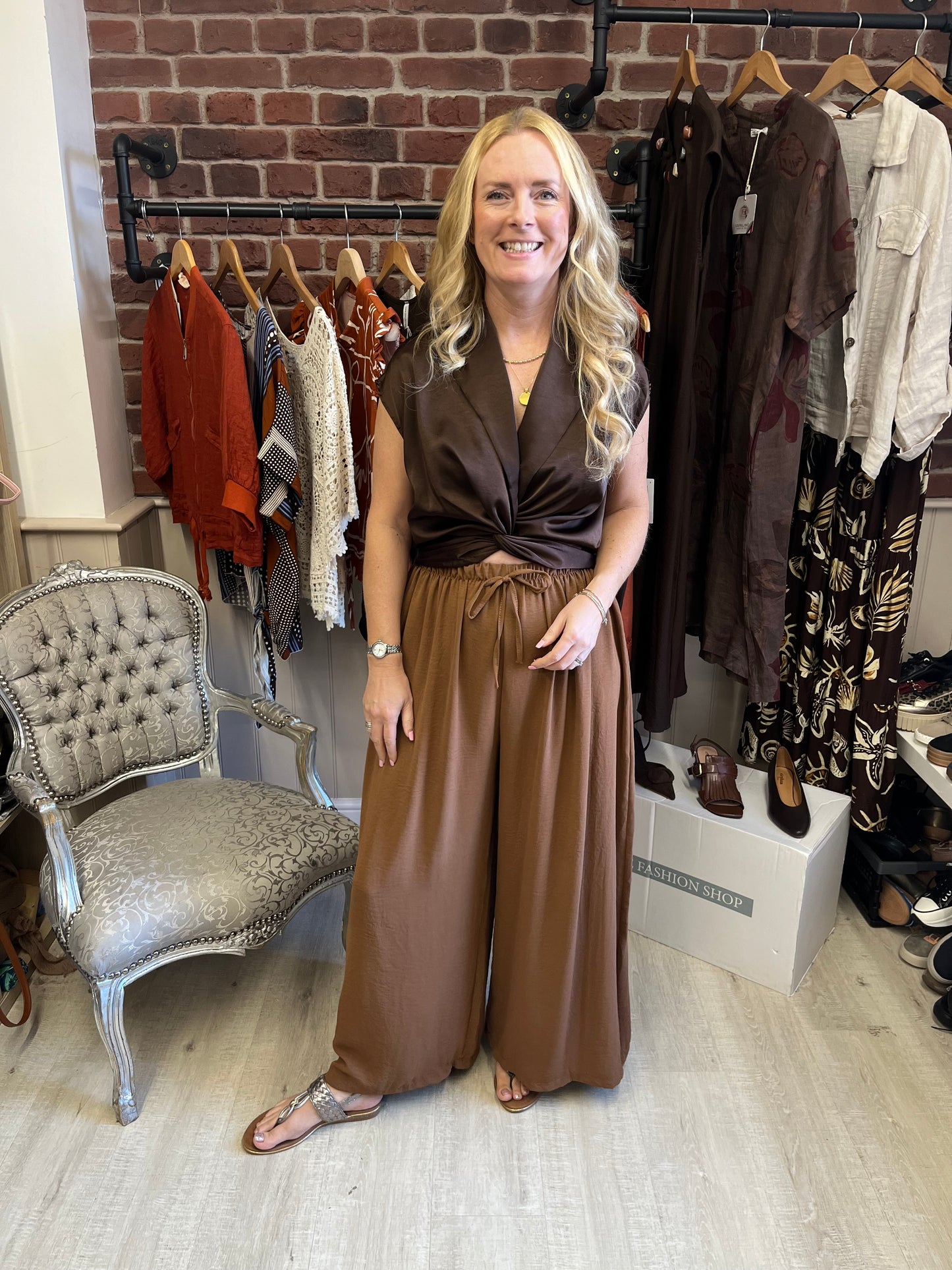 Lena brown twist top 8-14