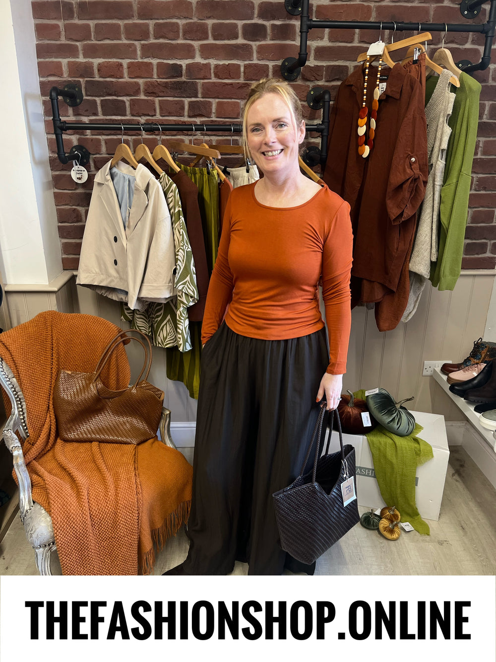 Winnie cinnamon long sleeve layering top 10-16