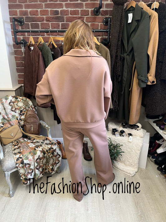 Zena Camel Collared Sweatshirt 8-14