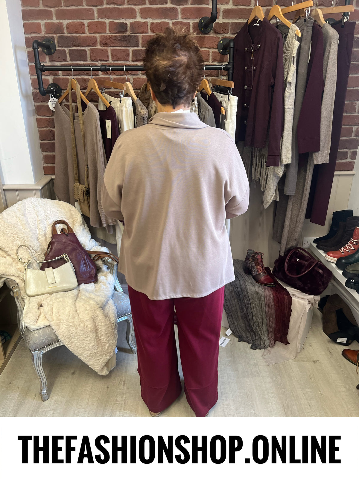 Annie mocha drape jacket 14-22