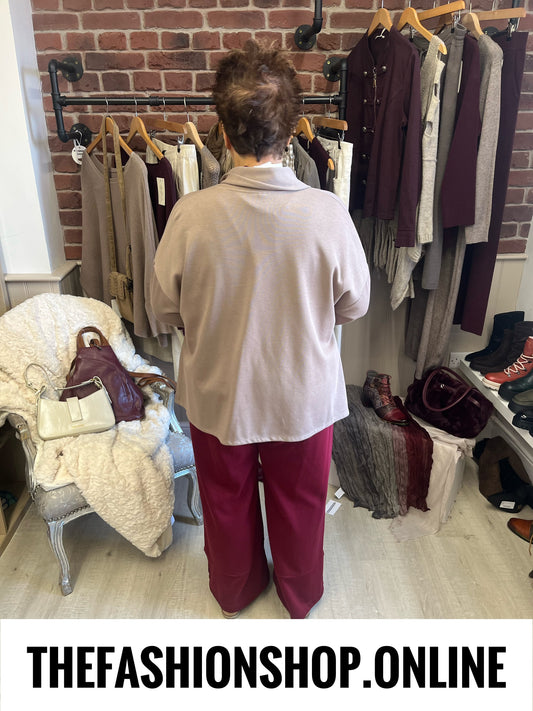 Annie mocha drape jacket 14-22