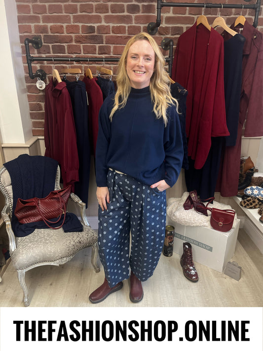 Nellie navy turtle neck jumper 10-20