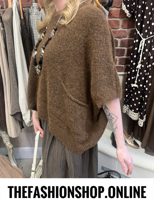 Zeta Otto brown wool mix jumper 10-18