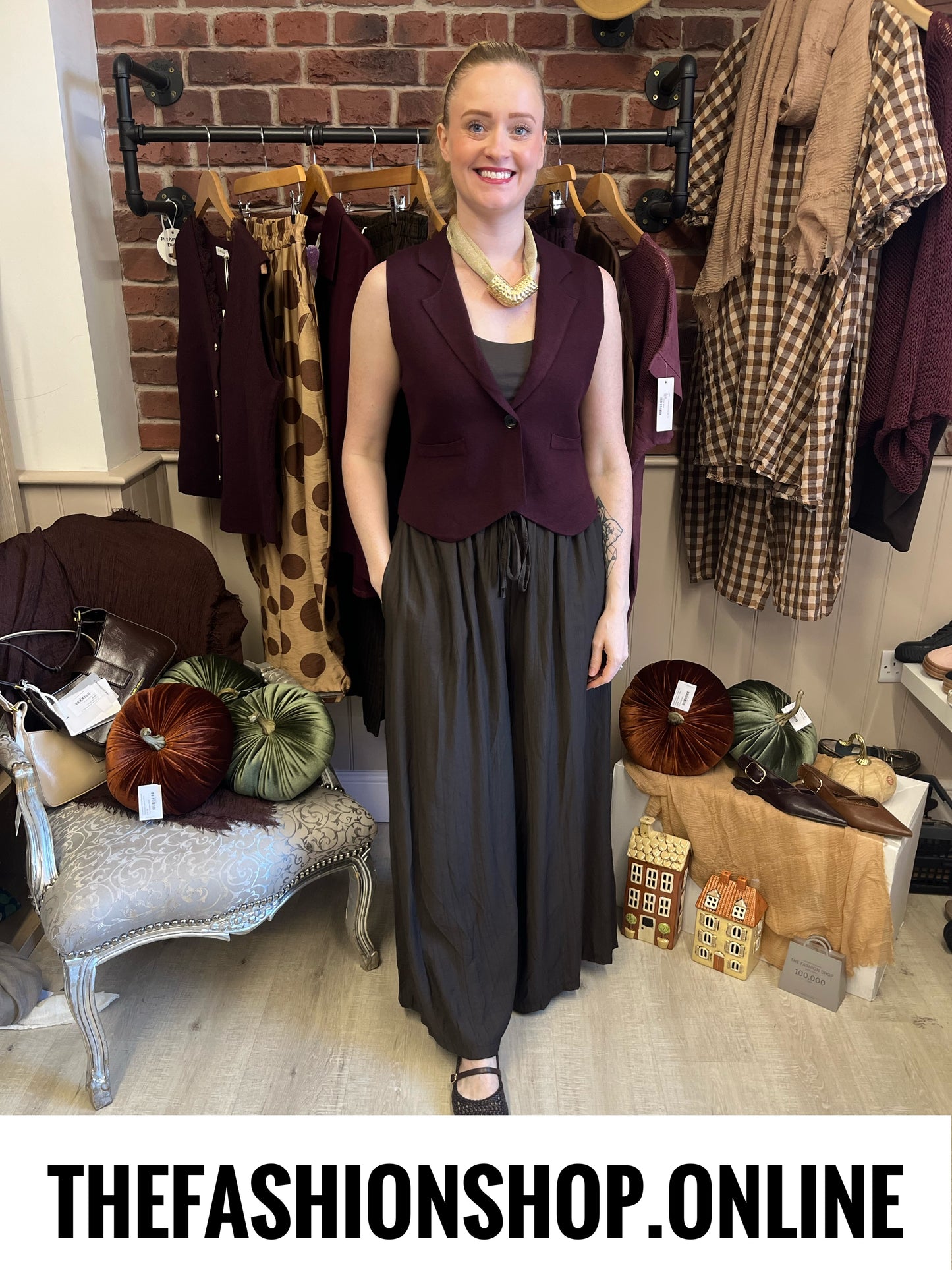 Maria mulberry knitted waistcoat 8-12