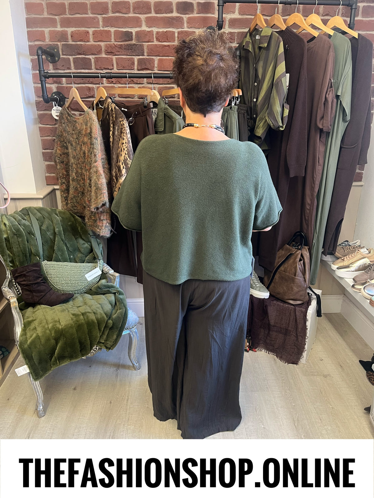 Ava khaki knitted top 10-20