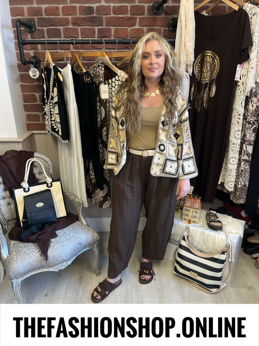 Carrie patterned crochet cardigan 8-16