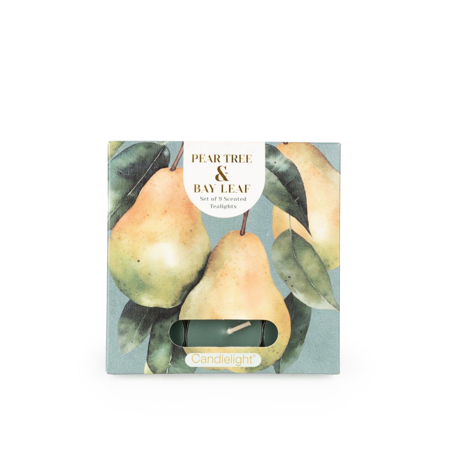 Candlelight Set of 9 Tea Lights Pear Tree and Bay Leaf