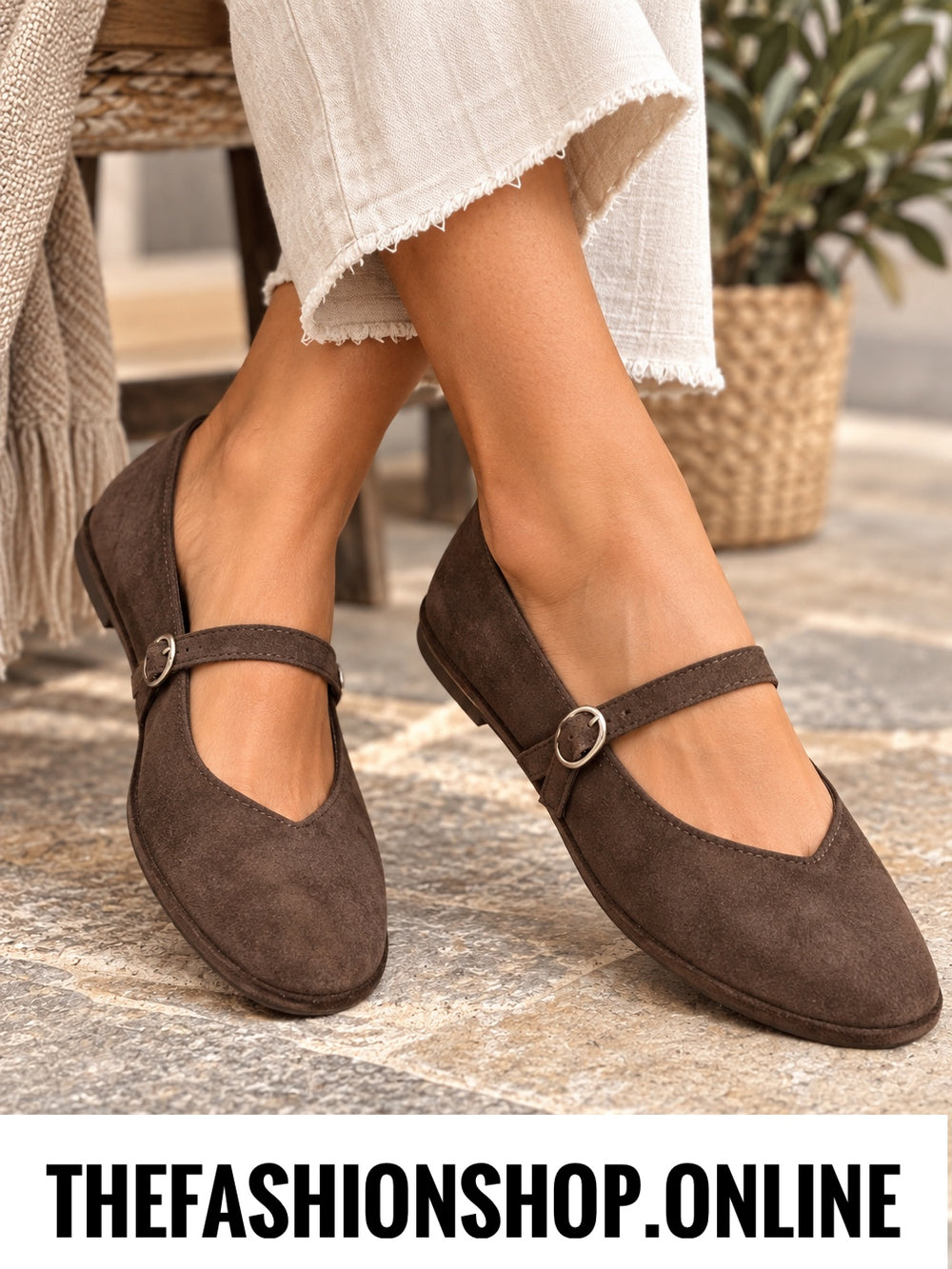 Liberty brown faux suede Mary Jane shoes sizes 3-8 (36-41)