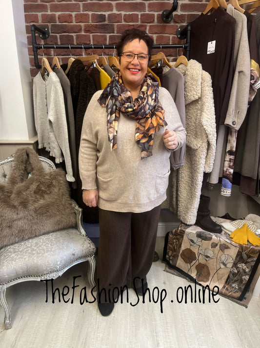 Mandy Brown Chenille Trouser 12-20