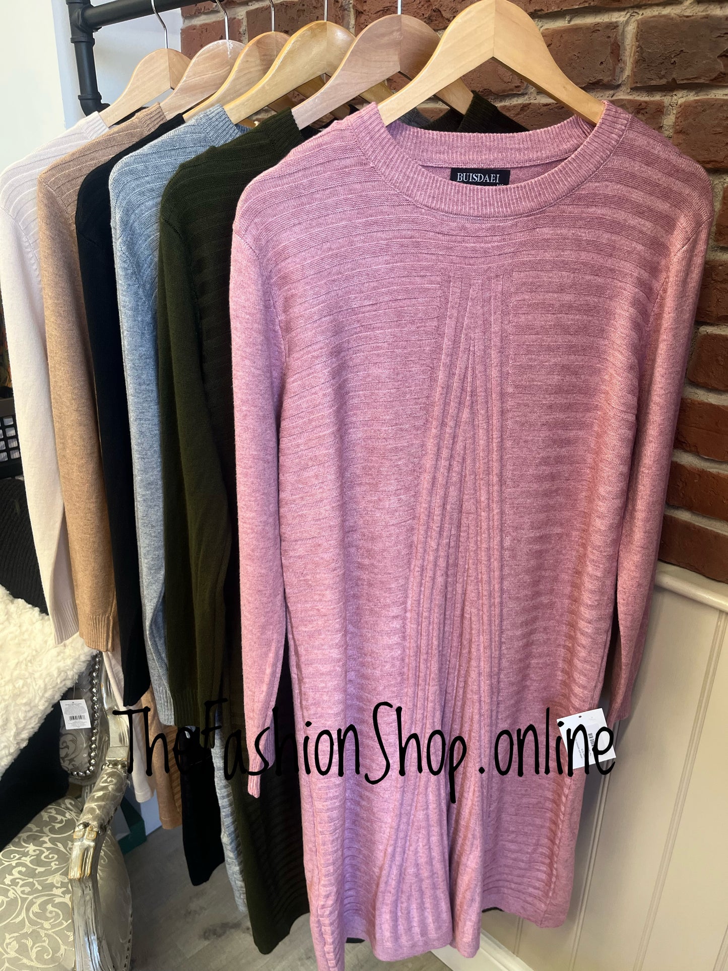 Janine pink cashmere mix jumper dress 12-16