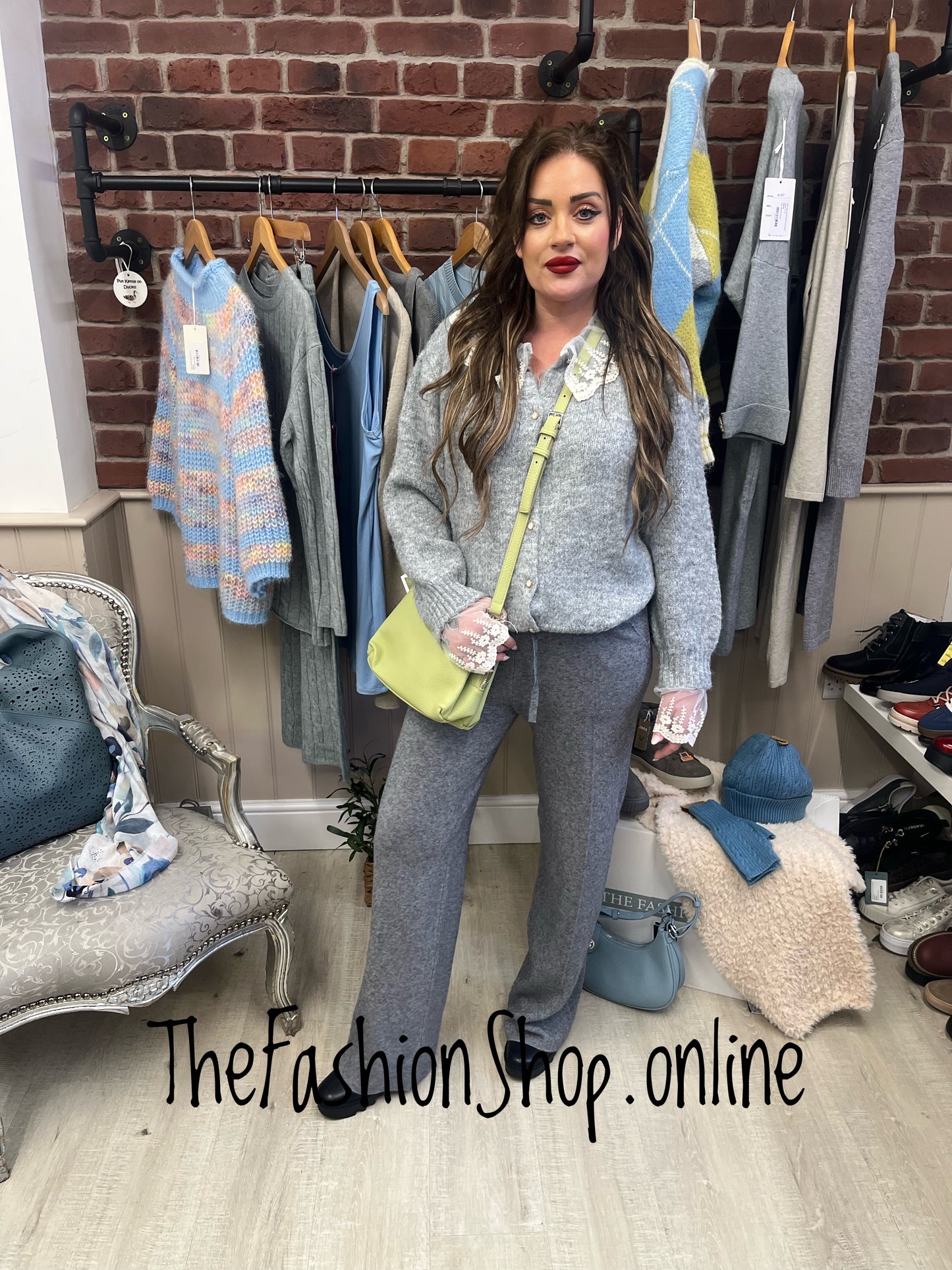 Marlene grey wool mix cardigan 10-14 and 16-18