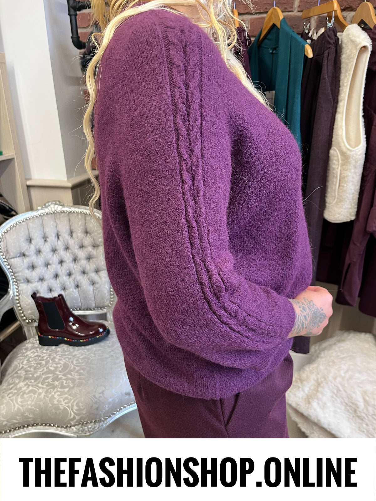 Holly damson alpaca mix jumper 10-18