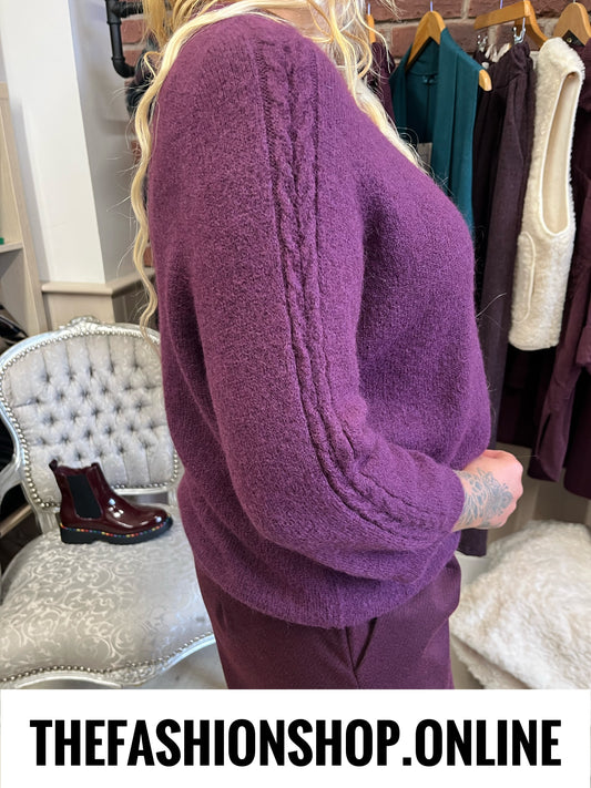 Holly damson alpaca mix jumper 10-18