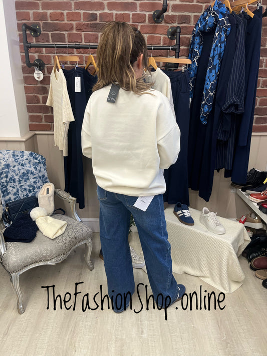 Jamie cream Weekend sweatshirt sizes 12-14 and 16-18