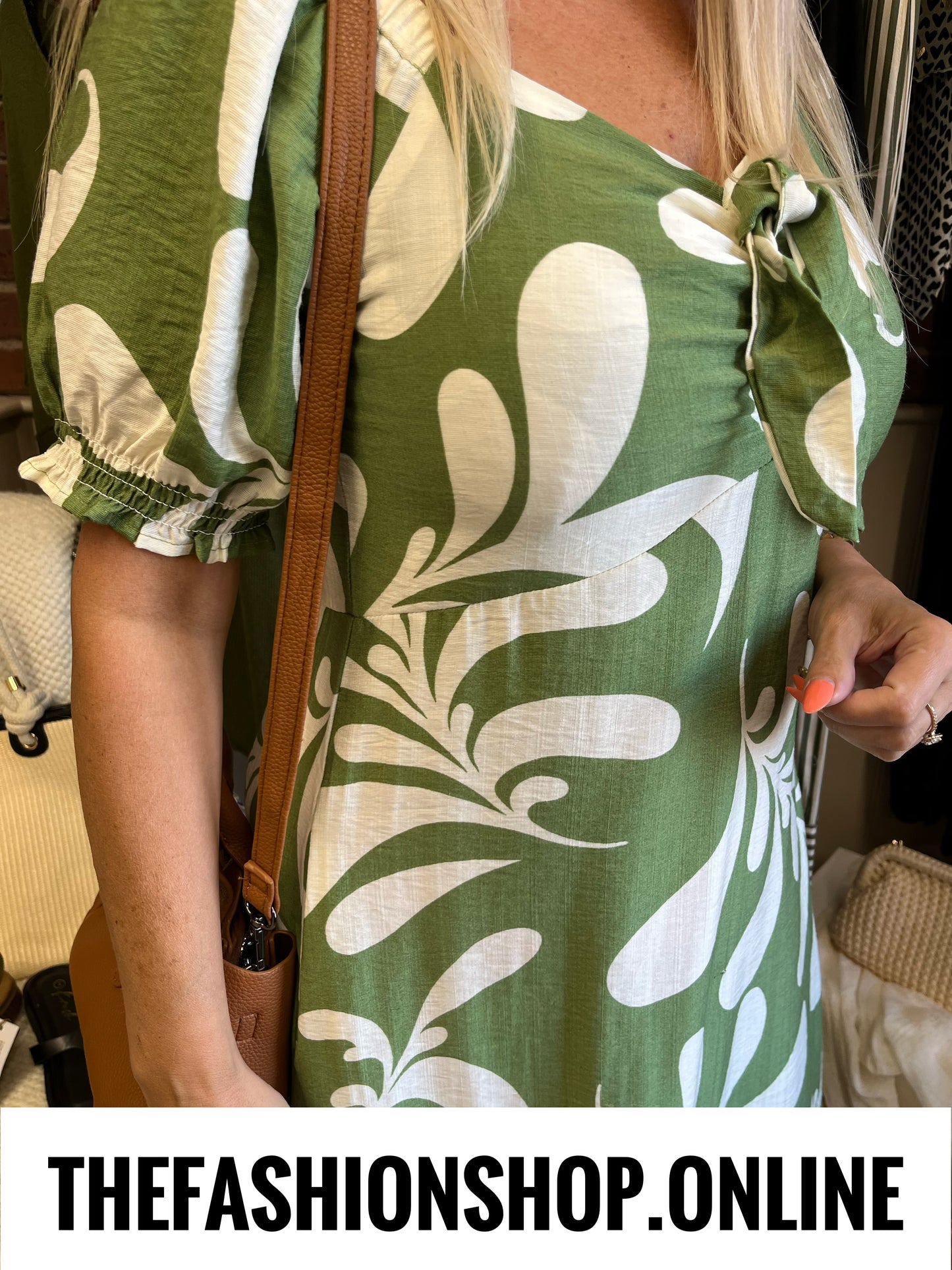 Stella Morgan green print dress sizes 8-16