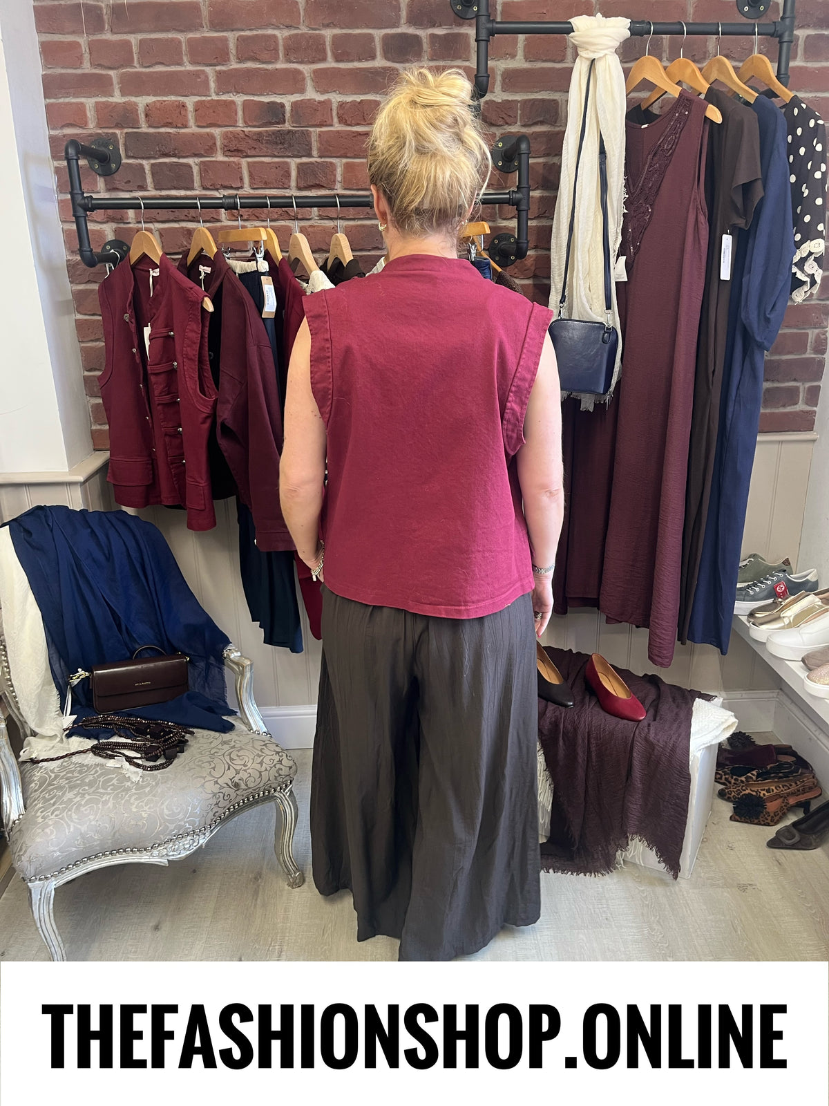 Charlotte wine military waistcoat 8-14