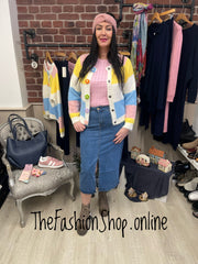 Hayley wool mix striped cardigan 8-14