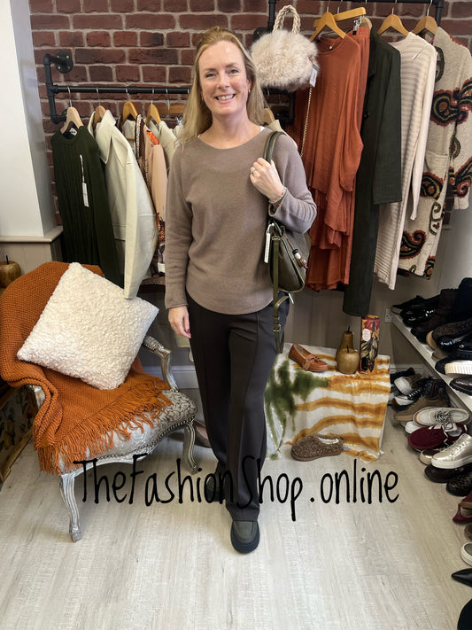 Ashley mocha wool mix jumper 8-16