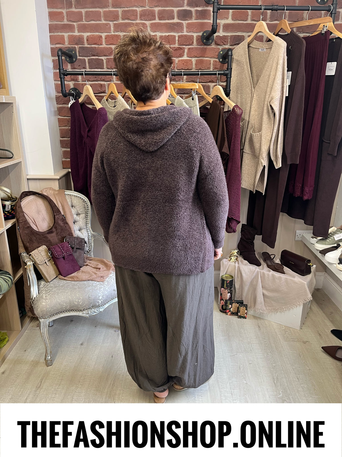 Lizzy brown hooded zip jacket sizes 12-14 and 16-18