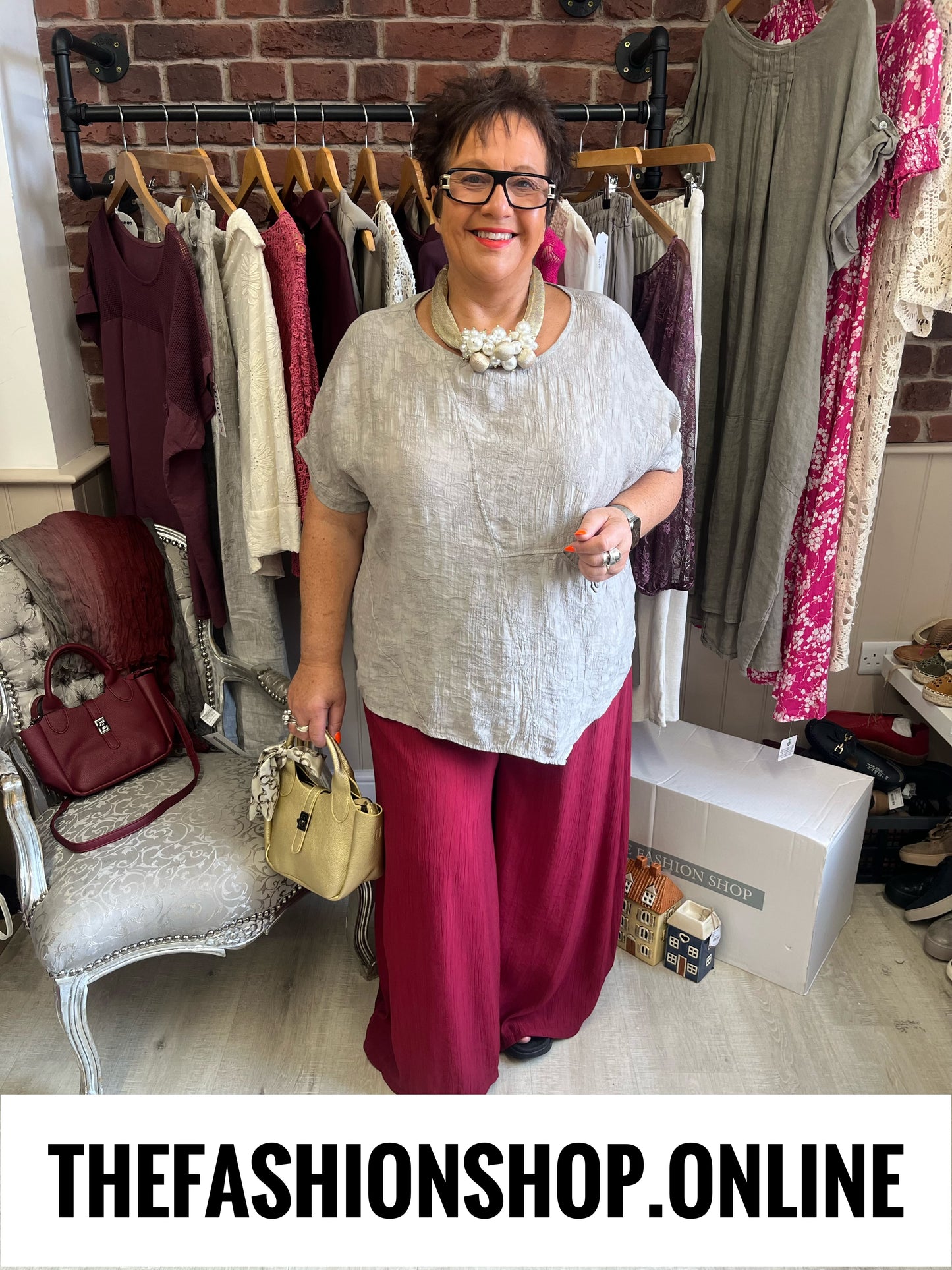 Tammy wine wide leg trousers 10-22