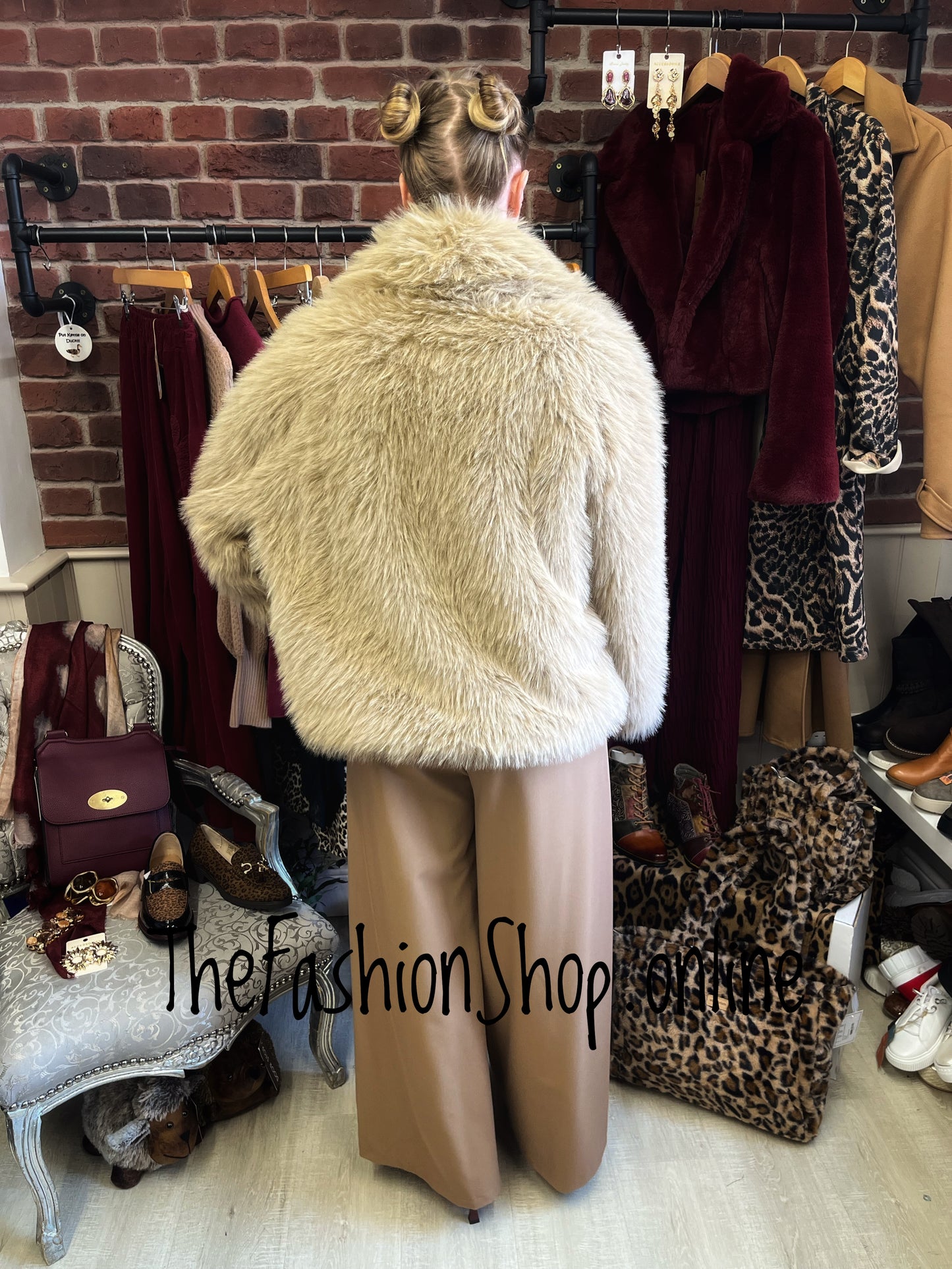 Charlie camel faux fur jacket 12-18
