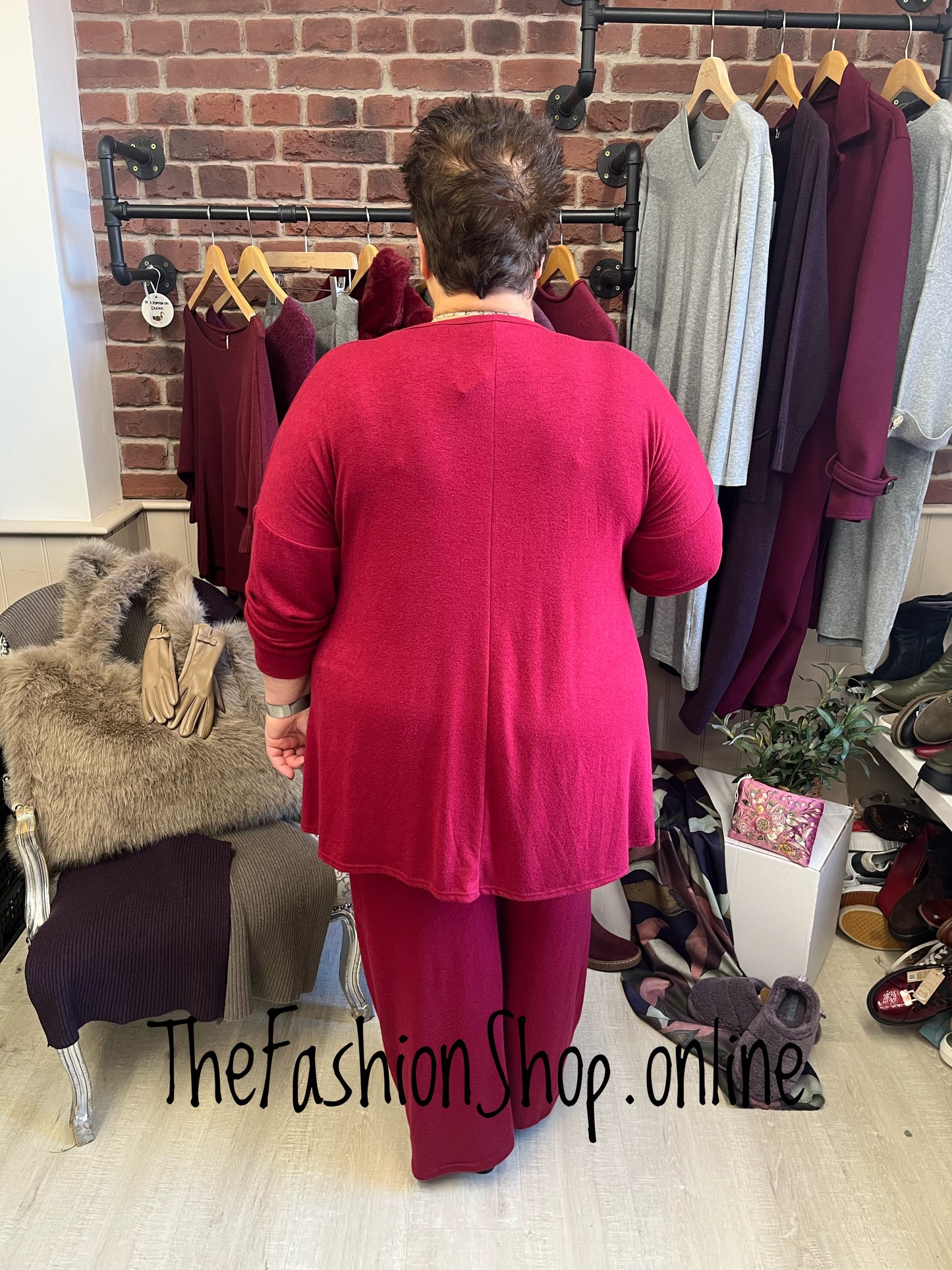 Athena Wine Round Neck Tunic 18-24