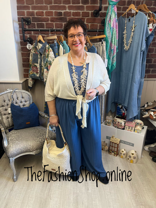 Ada beige tie front shrug 12-22