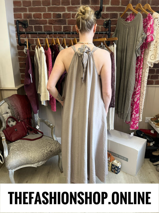 Lauren mocha V neck dress 10-16
