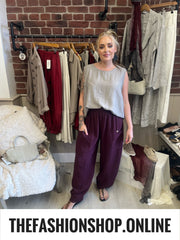 Lydia mulberry cheesecloth trousers 10-16