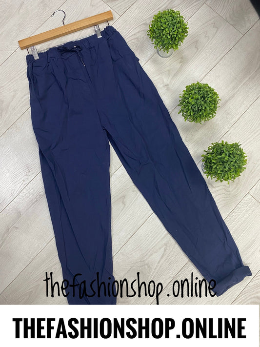 Plus size navy classic magic trousers 18-24