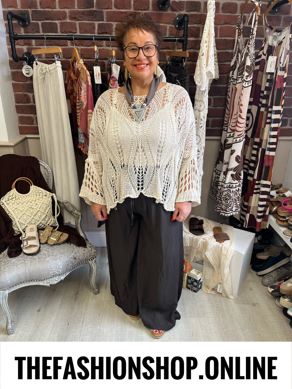 Tammy brown wide leg trousers 10-22