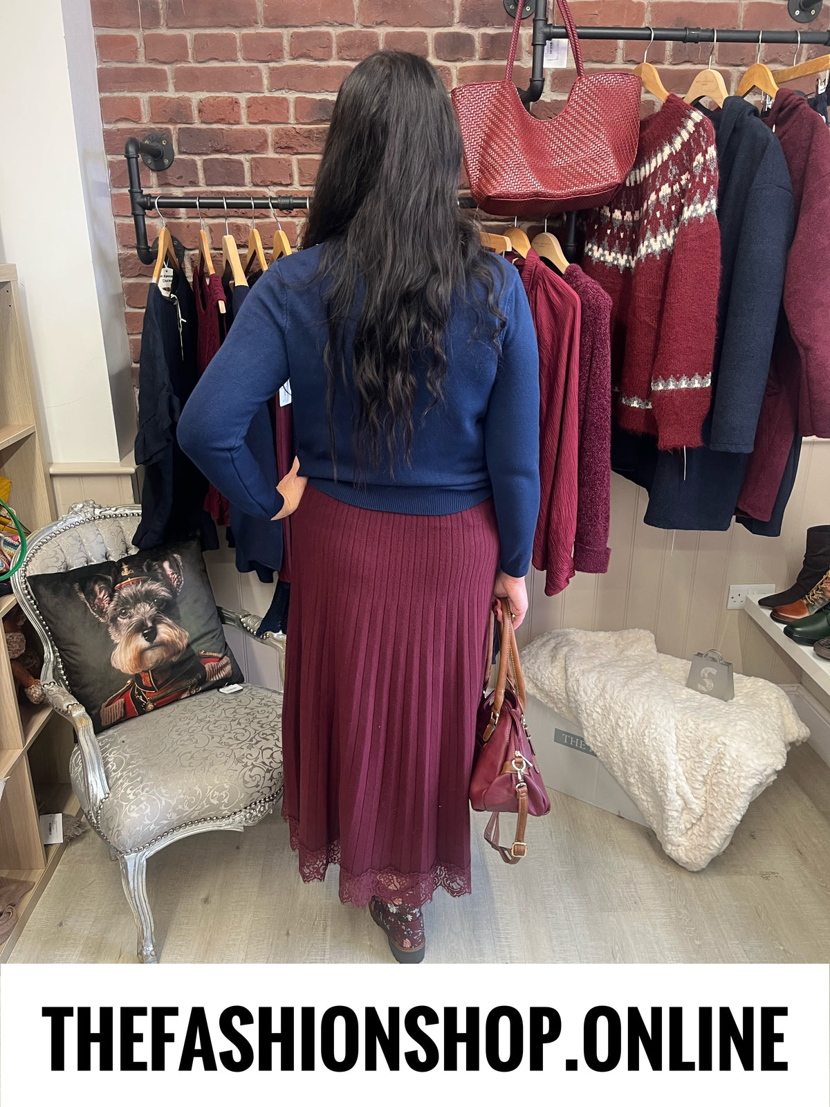 Imogen navy fine knit cardigan 8-14