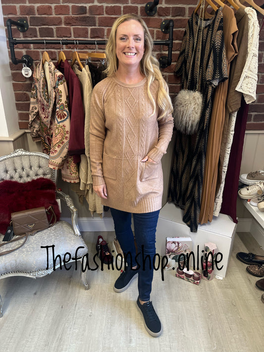 Norma camel cashmere mix jumper 12-16