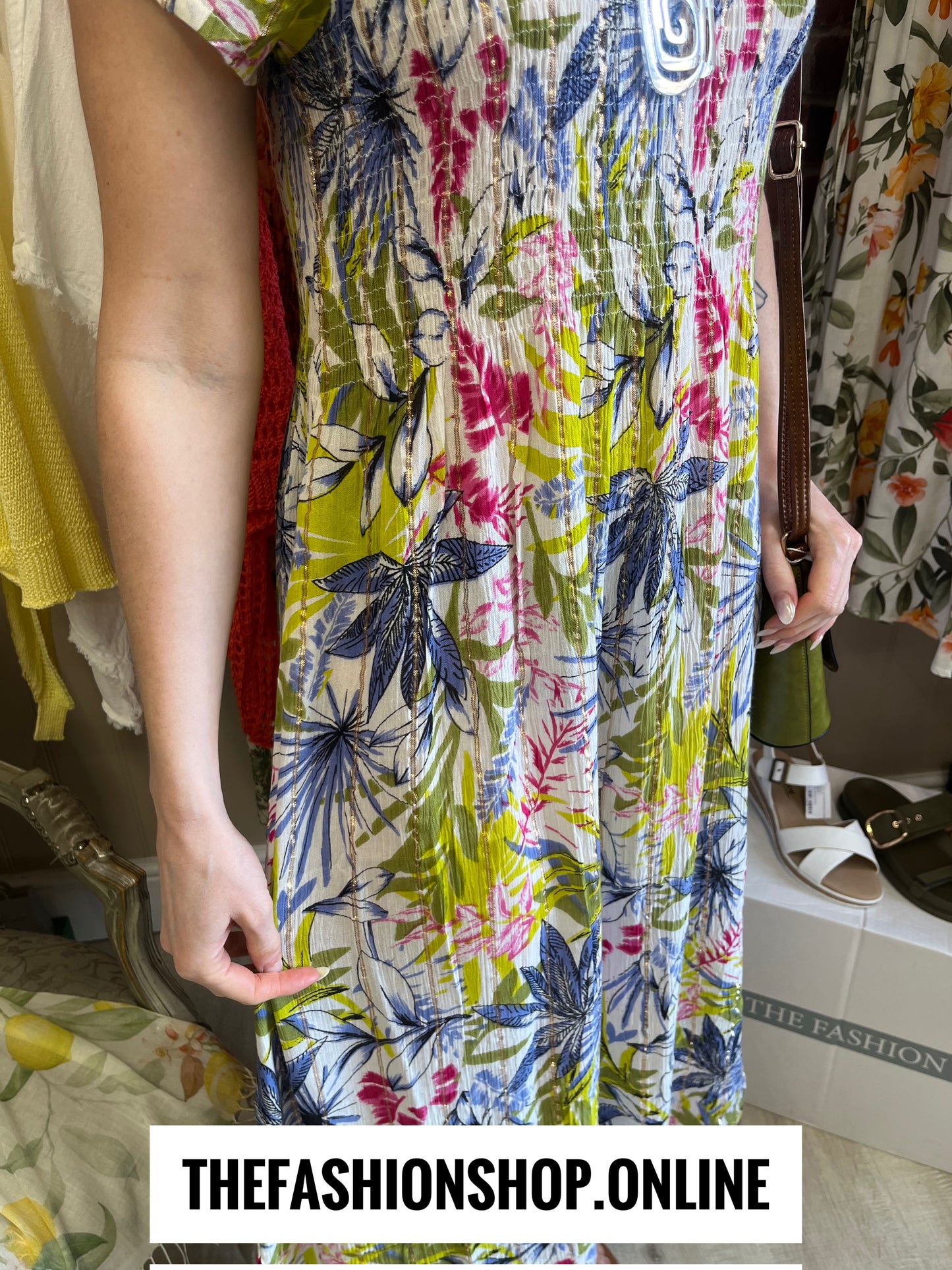 Alice white tropical summer dress sizes 10-18
