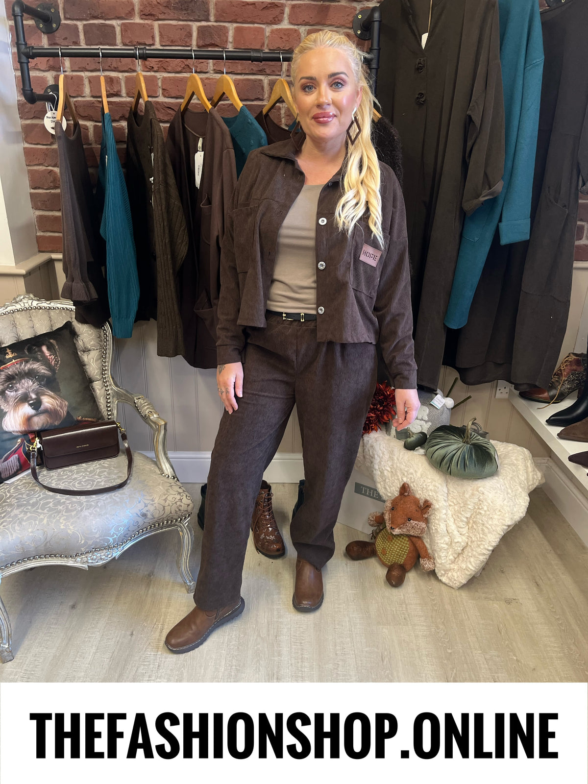 Cody brown cord jacket 8-14