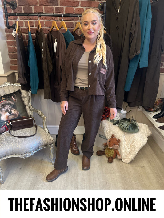Cody brown cord jacket 8-14