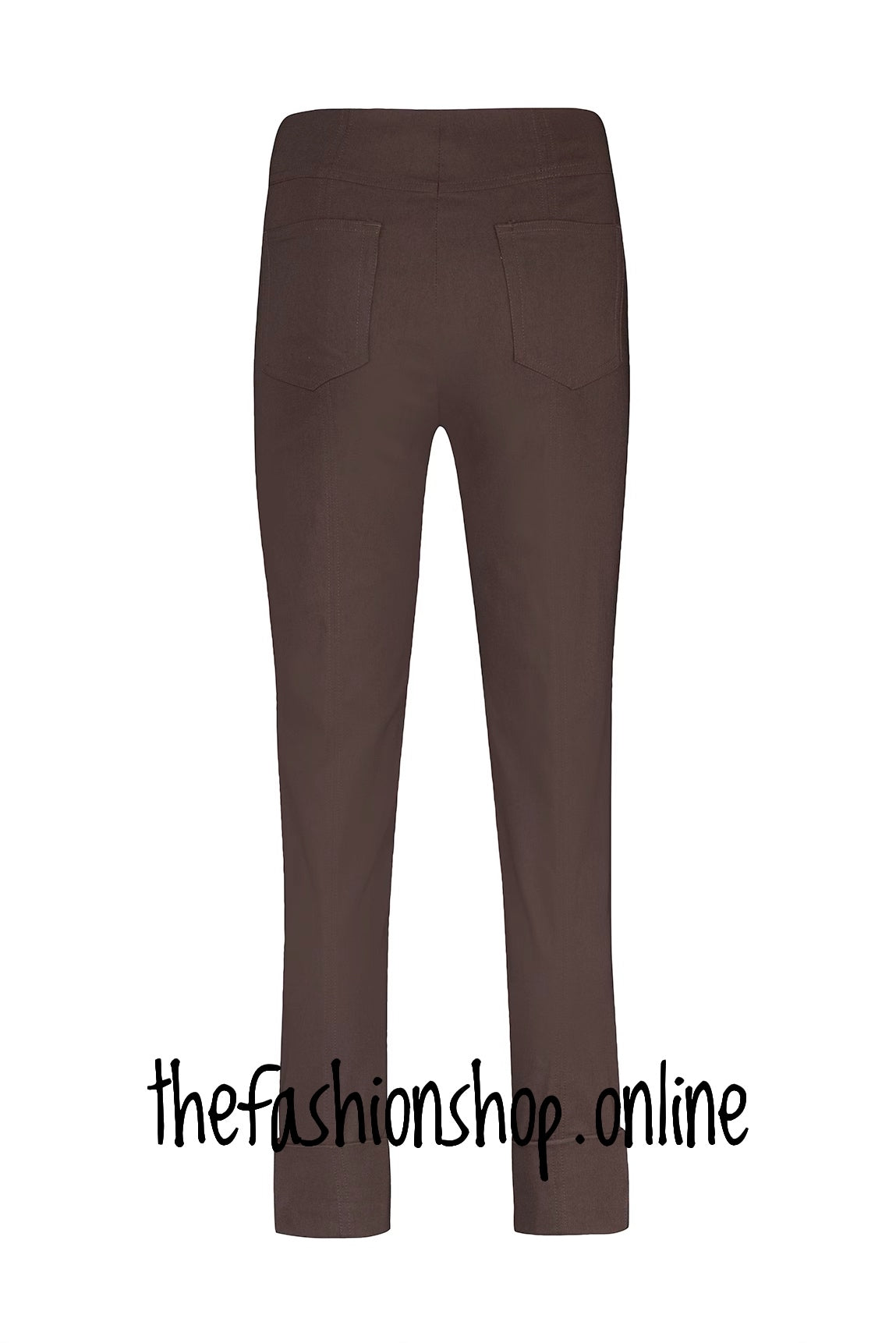 Robell Bella Dark Brown trousers 27 inch inside leg sizes 12-26