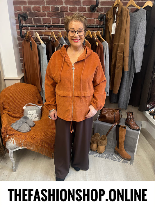 Margot rust jumbo cord jacket 16-22